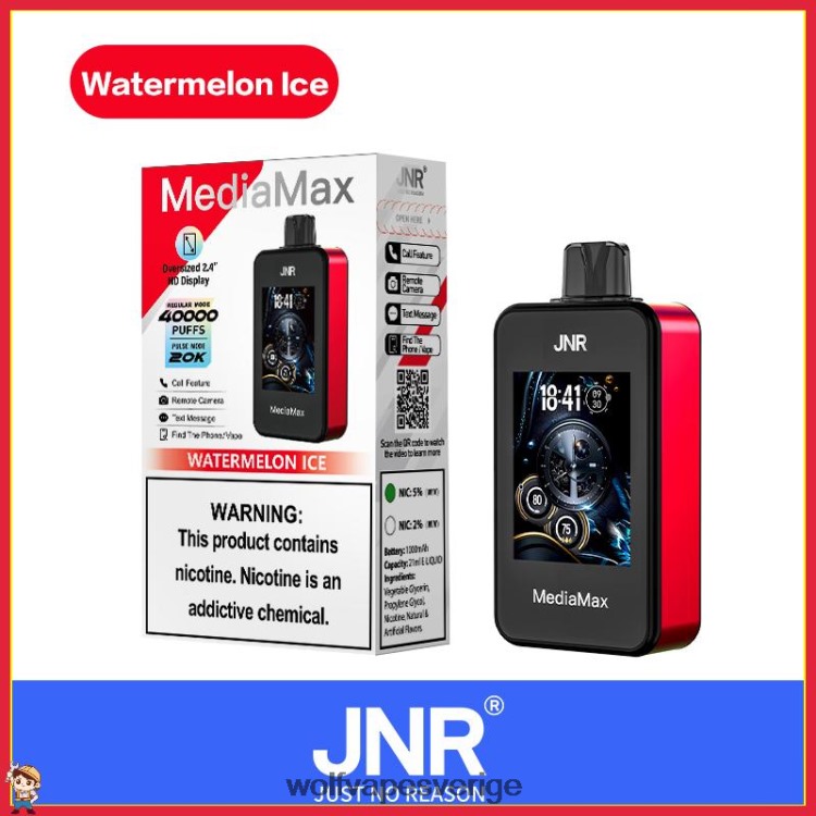 JNR Vape Shop - JNR MediaMax 40k puff vattenmelon is B00XTH18