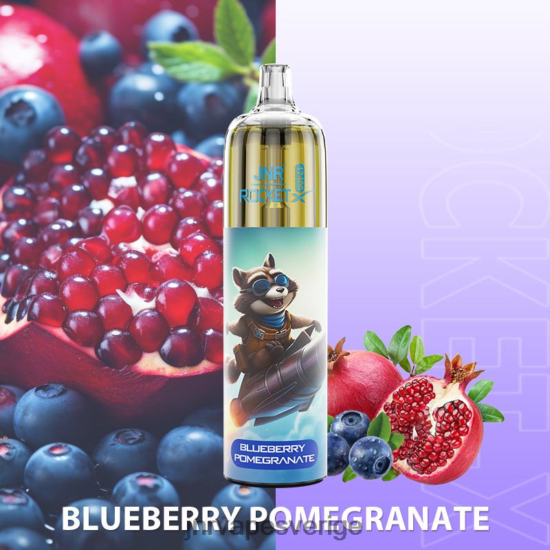 JNR Vape Nicotine - jnr raket-x V04J6116 blåbär granatäpple