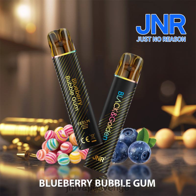 JNR Vape Price - jnr svart & gloden V04J6273 blåbärsbubbelgum