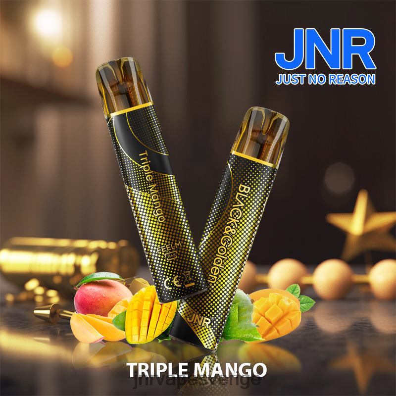 JNR Vape Review - jnr svart & gloden V04J6285 trippel mango