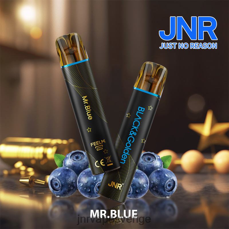 JNR Vape Shop - jnr svart & gloden V04J6278 mr.blå