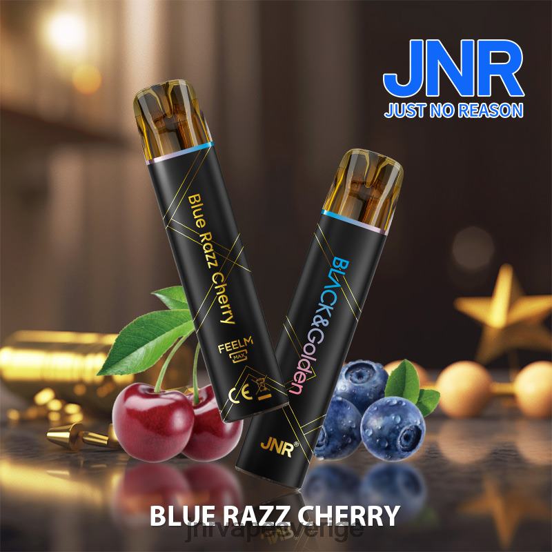 JNR Vape Stockholm - jnr svart & gloden V04J6272 blå razz körsbär
