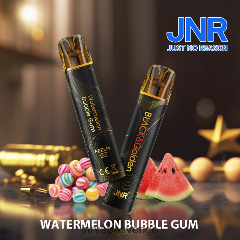 JNR Vapes Factory - jnr svart & gloden V04J6287 vattenmelon tuggummi