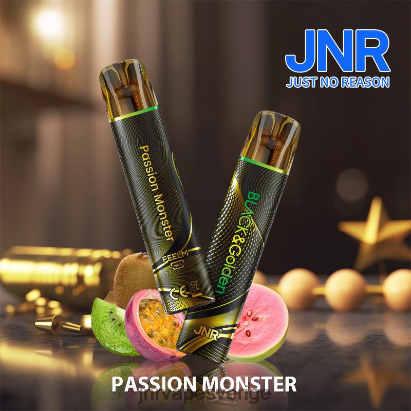 JNR Vapes Website - jnr svart & gloden V04J6291 passionsmonster
