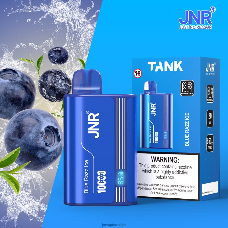 JNR Vape Nicotine - jnr tank V04J66 blå razz is
