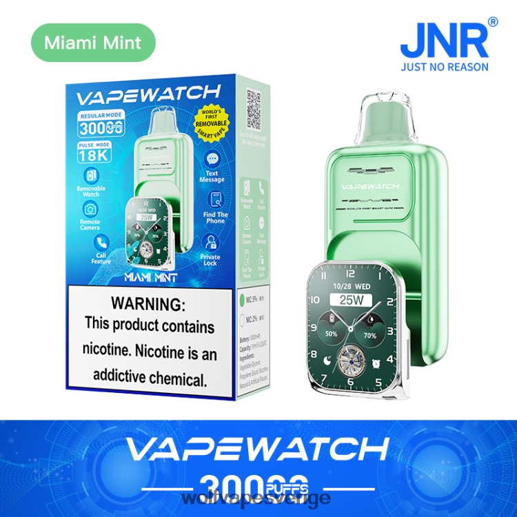 JNR Vape Shop - JNR vape klocka miami mynta B00XTH8