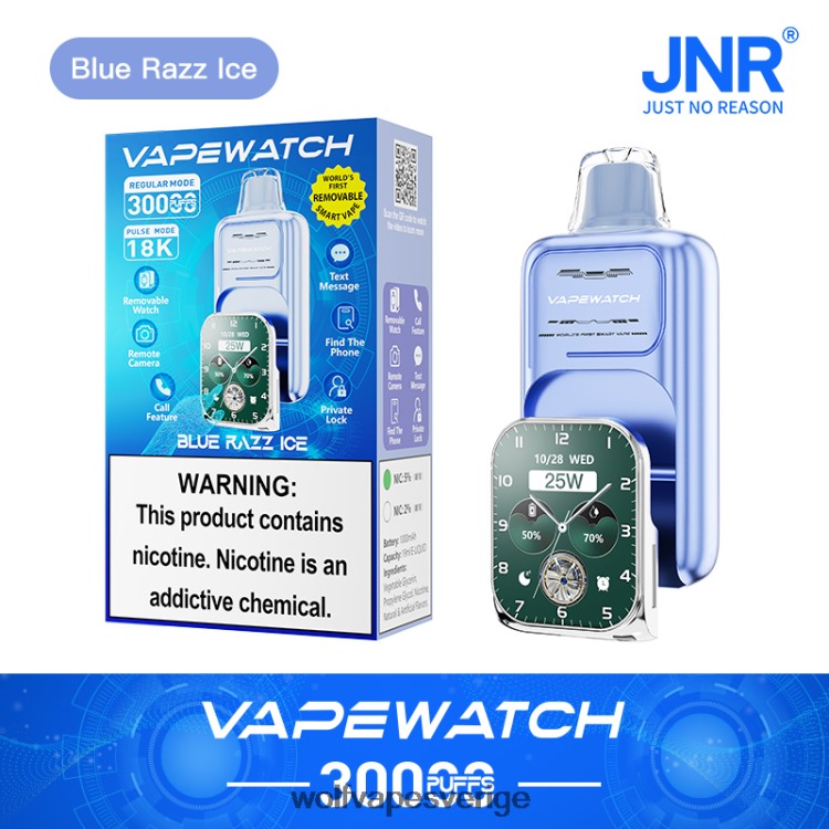 JNR Vapes Website - JNR vape klocka blå razz is B00XTH11