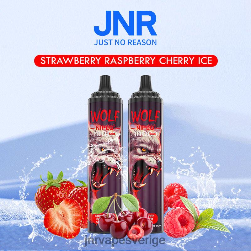 JNR Vape Nicotine - jnr varg niplo V04J6356 jordgubbar hallon körsbär is